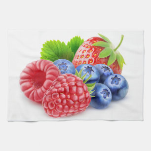 Fresh berries tea towel