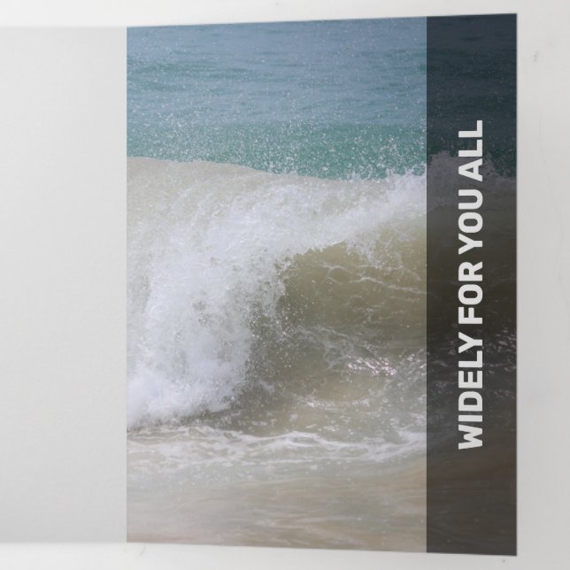 Fresh Black Modern Transparency Tri-Fold Card (Inside Last)