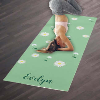Fresh Bloom – Elegant Green Zazzle Yoga Mat
