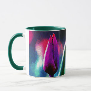 Fresh Blooming Purple Tulip Impressionist Mug