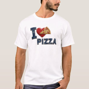 Fresh Blue I LOVE PIZZA Fashion Art T-Shirt