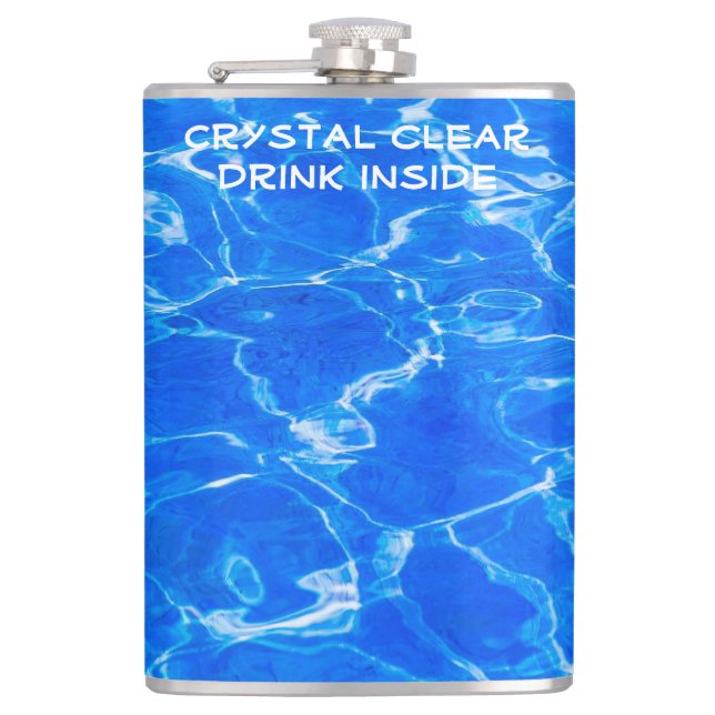Fresh Blue Water Hip Flask (Front)