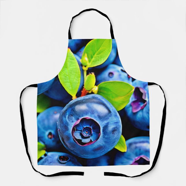 Fresh Blueberries Close-Up Apron (Front)