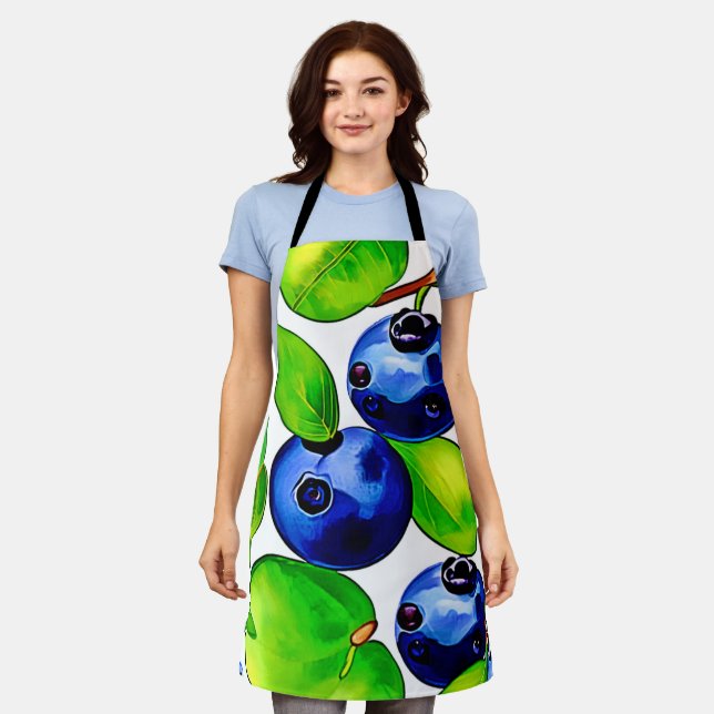 Fresh Blueberry Art Apron (Worn)