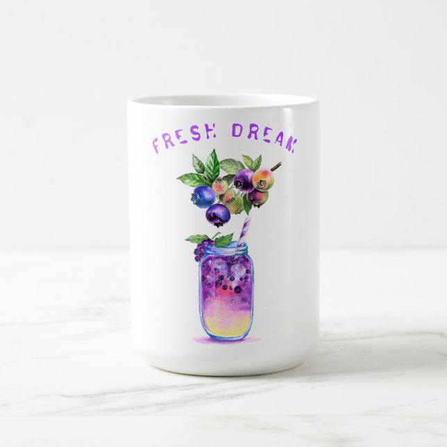 Fresh Blueberry Drink Design Coffee Mug  (Center)