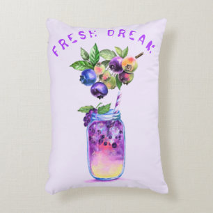 Fresh Blueberry Drink Pillow - Custom Text
