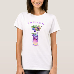 Fresh Blueberry Drink T-Shirt - Custom Text