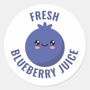 Fresh Blueberry Juice Classic Round Sticker