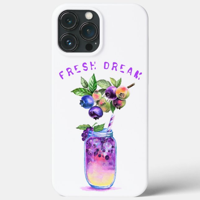 Fresh Blueberry Juice Cool Drink iPad Case (Back)