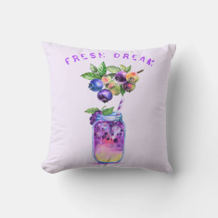 Fresh Blueberry Juice Cool Drink - Summer Cocktail Cushion