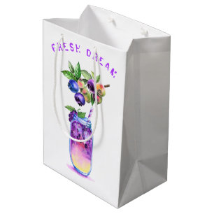 Fresh Blueberry Juice Cool Drink - Summer Cocktail Medium Gift Bag