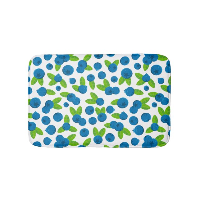 Fresh Blueberry Pattern Bath Mat (Front)
