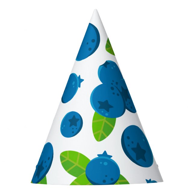Fresh Blueberry Pattern Party Hat (Front)