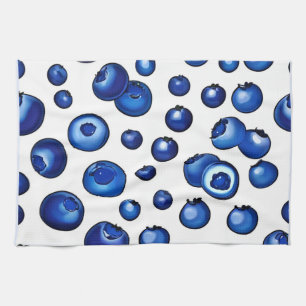 Fresh Blueberry Pattern Tea Towel