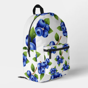 Fresh Blueberry Seamless Pattern Printed Backpack