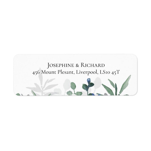 Fresh Boho, Foliage Return Address Label (Front)