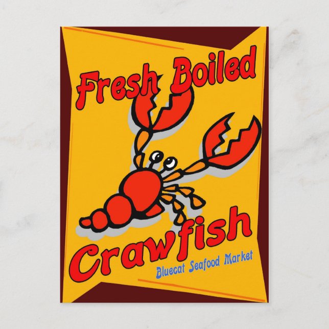 Fresh Boiled Crawfish Postcard (Front)