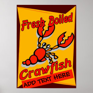 Fresh Boiled Crawfish Poster