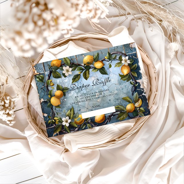 Fresh Botanical Lemon Diapper Raffle Enclosure Card (Creator Uploaded)