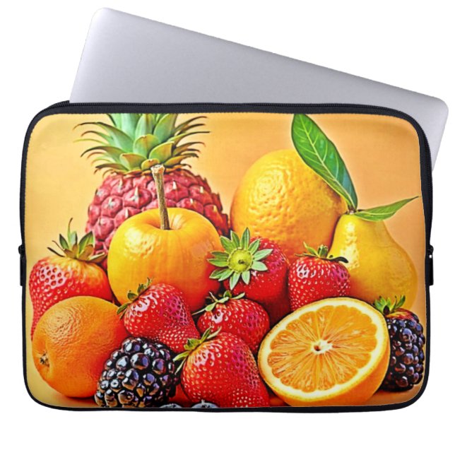 Fresh Bounty: Vibrant Fruit Harvest Design  Laptop Sleeve (Front)