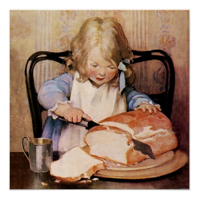 Fresh Bread by Jessie Willcox Smith Poster (Front)