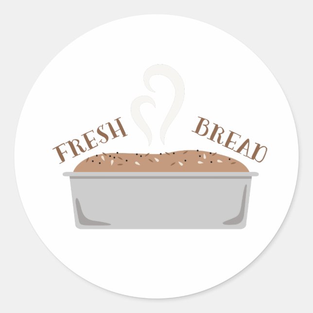 Fresh Bread Classic Round Sticker (Front)