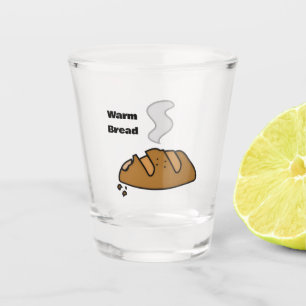 Fresh Bread Cute Bakery Illustration   Bread Lover Shot Glass