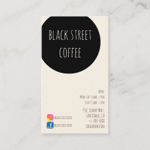 fresh brew cafe coffeeshop business card