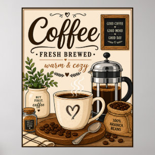 Fresh Brewed Coffee Poster