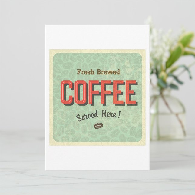 Fresh Brewed Coffee Served Here Invitation (Creator Uploaded)