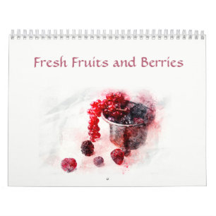 Fresh Bright Fruits and Berries Nature Calendar