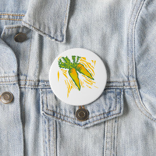 Fresh Carrot Colourful Vegetable Art 7.5 Cm Round Badge