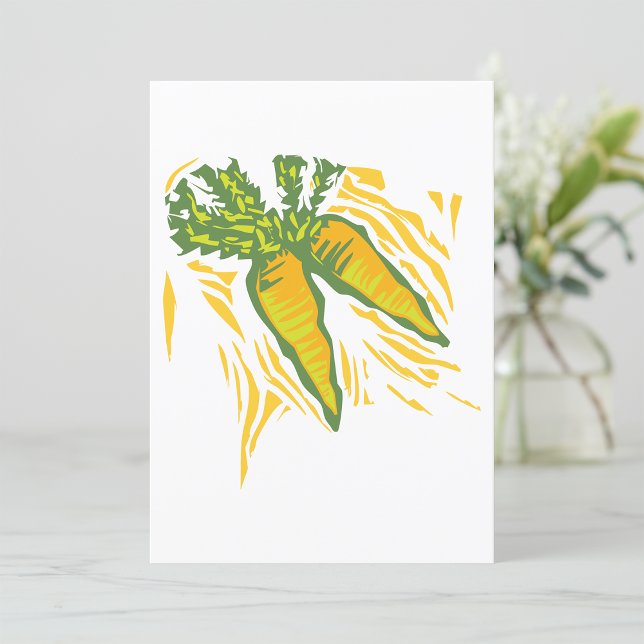 Fresh Carrot Colourful Vegetable Art Invitation (Creator Uploaded)