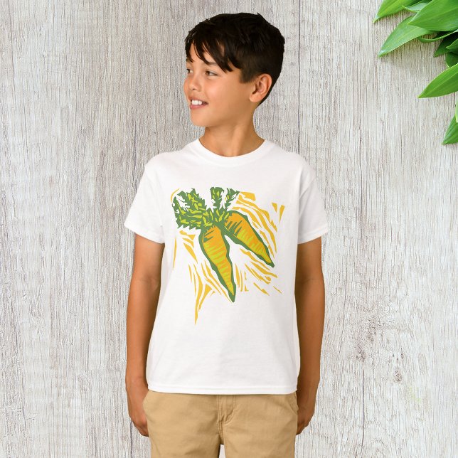 Fresh Carrot Colourful Vegetable Art T-Shirt (Creator Uploaded)