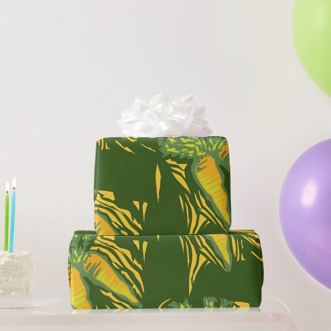 Fresh Carrot Colourful Vegetable Art Wrapping Paper (Creator Uploaded)