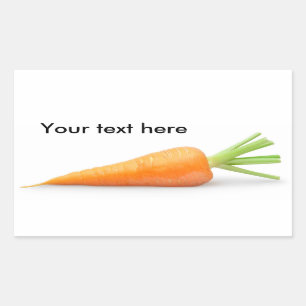 Fresh carrot rectangular sticker