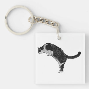 Fresh Cat Accent Key Ring