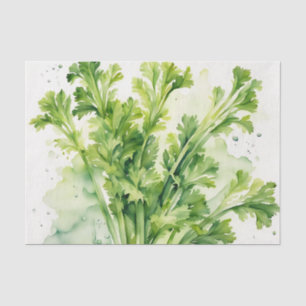 Fresh Celery Stalk Watercolor Botanical Tissue Paper