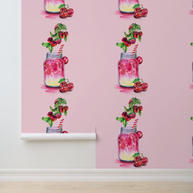 Fresh Cherry Drink Wallpaper (Application)