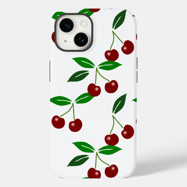 Fresh Cherry Seamless Pattern iPC Case-Mate iPhone Case (Back)