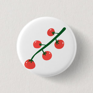 Fresh Cherry Tomatoes Gardener Cooking Gift 3 Cm Round Badge