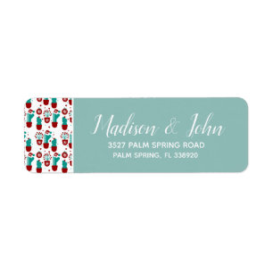 Fresh Christmas Cactus Plants Address Return Address Label