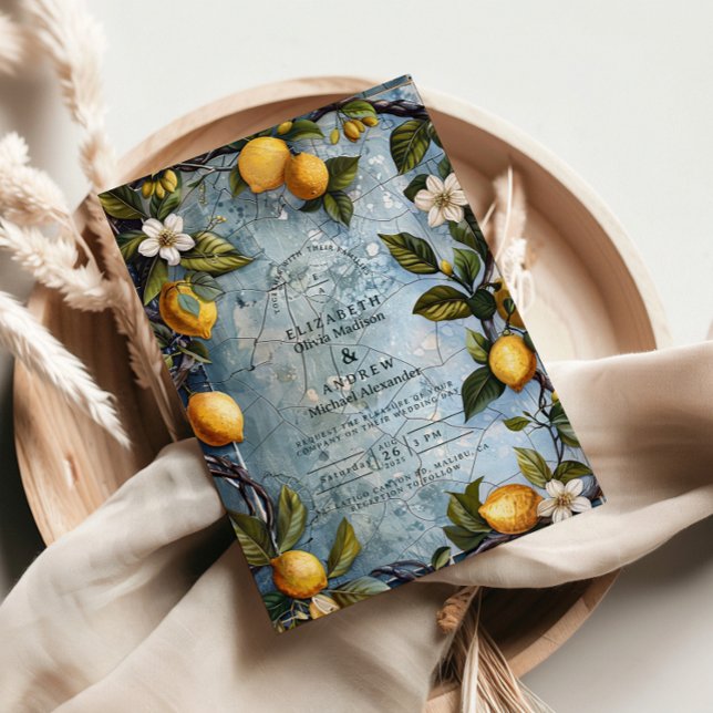 Fresh Citrus Botanical Wedding Invitation (Creator Uploaded)