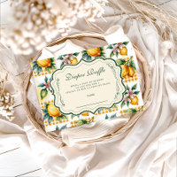 Fresh Citrus Floral Baby Shower Diapper Raffle