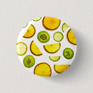 Fresh Citrus Fruits 3 Cm Round Badge