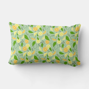 Fresh citrus fruits Lemon Orange Modern. Lumbar Cushion