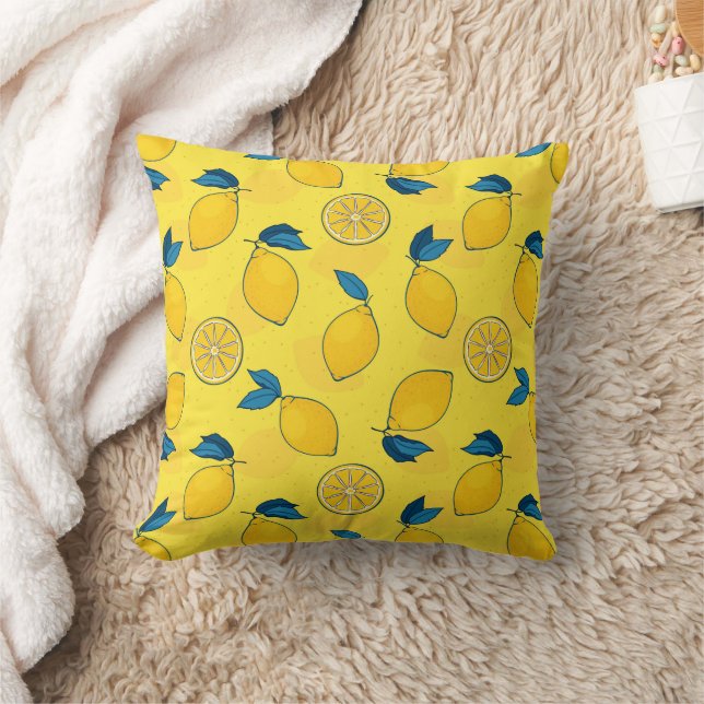 Fresh Citrus Lemon  Cushion (Blanket)