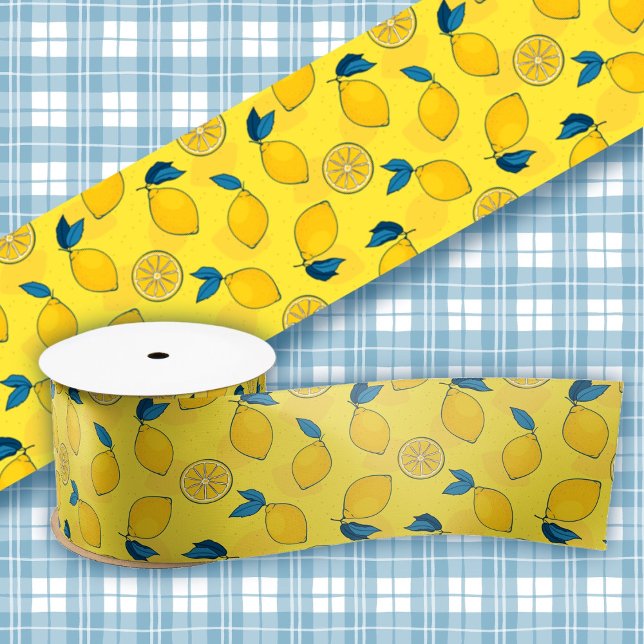 Fresh Citrus Lemon  Satin Ribbon (Creator Uploaded)