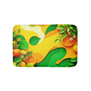 Fresh Citrus Summer Vibes Art Bath Mat