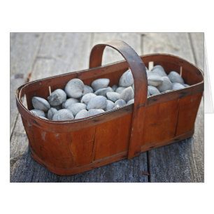 Fresh Clams in Vintage English Wooden Basket